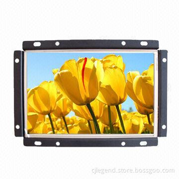 7-inch Widescreen Open Frame Industrial LCD Monitor, 800 x 480 Pixels Resolution